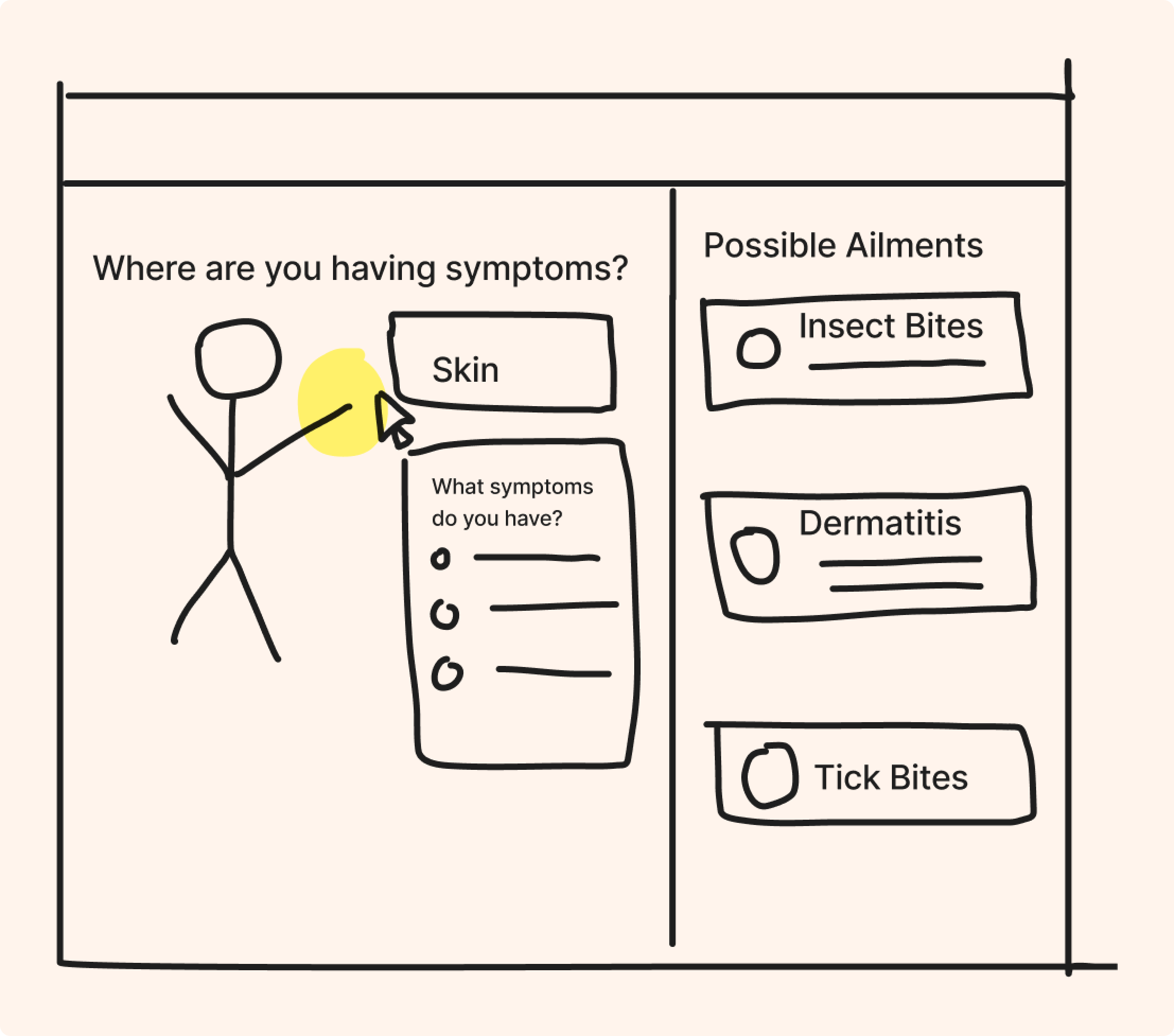 Option Two: Click on the body to show where your intake is